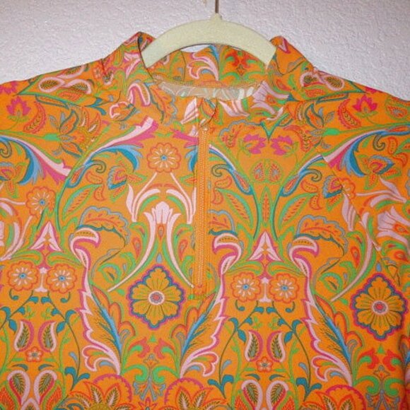 Coolibar Bal Harbour Long Sleeve Rash Guard Size XS Swimsuit Top UPF Crop Beach - Picture 2 of 12